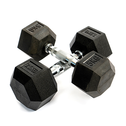 Ironman Rubber Coated Hex 7.5kg Dumbbell Pair