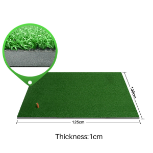 Hillman Golf Artificial Turf Large Practice Mat with Rubber Tee