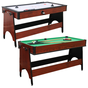 Walker & Simpson 2 in 1 Air Hockey & Pool Combo Table in Mahogany