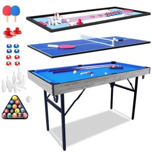 Walker & Simpson 4.5ft 5in1 Multi-Games Table with Folding Legs