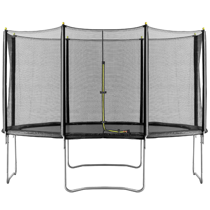 Air Dog 12ft T Trampoline & Enclosure Black