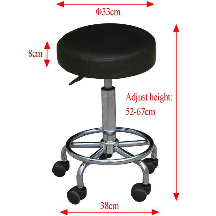 Tahiti Wheeled Therapist Stool Size