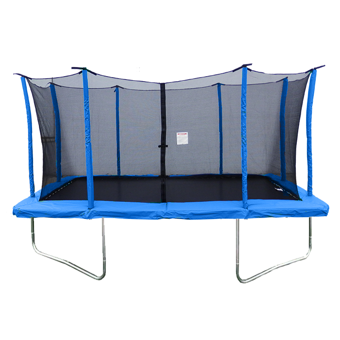 Velocity 9x 14ft Rectangular Blue Trampoline With Safety Enclosure IN STOCK NOW