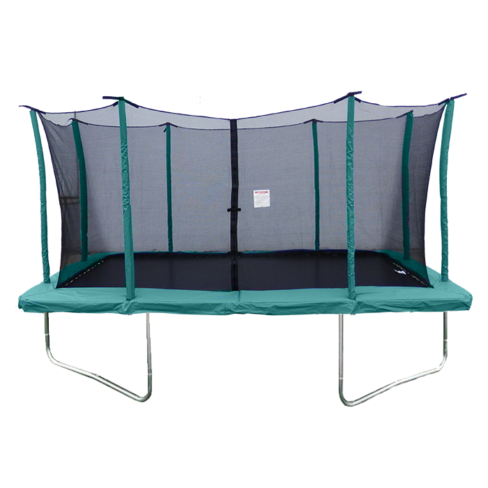 Velocity 9x14ft Rectangular Green Trampoline With Safety Enclosure IN STOCK NOW