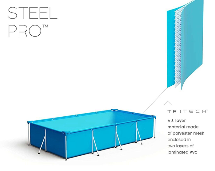 Bestway 8ft 6inch Rectangular Above Ground Steel Pro Swimming Pool