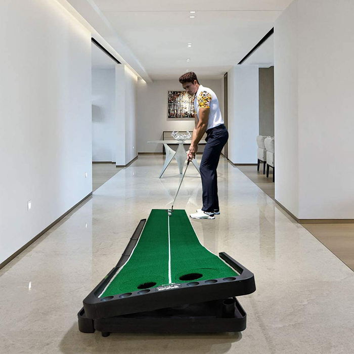 Hillman PGM 3m Adjustable Slope Golf Putting Trainer with Auto Ball Return