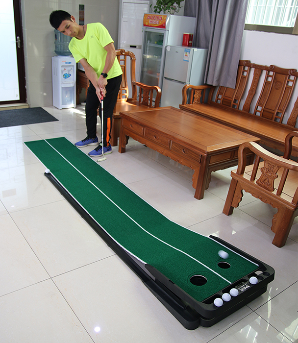 Hillman PGM 3m Adjustable Slope Golf Putting Trainer with Auto Ball Return