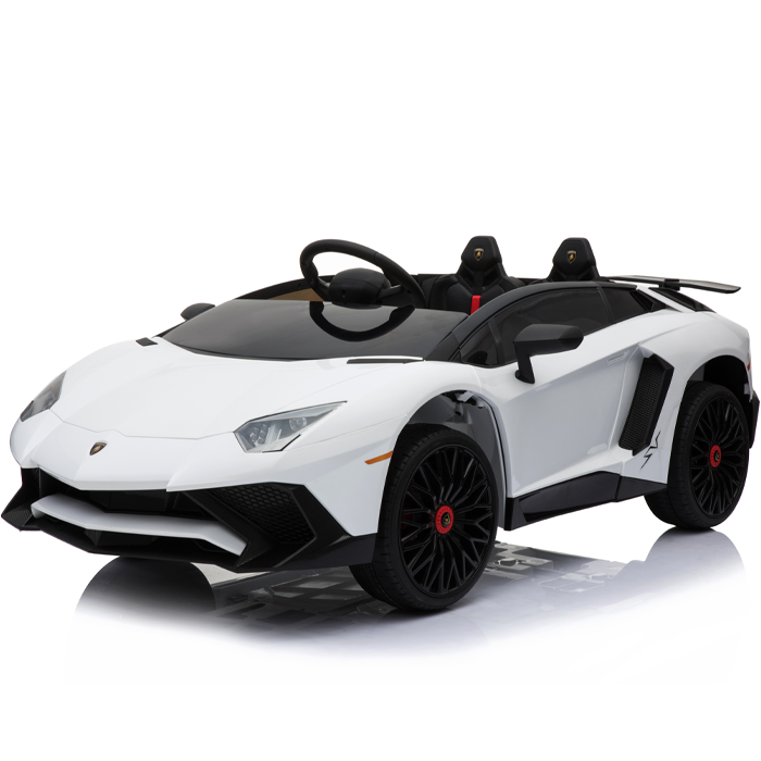 Kids Ride On Lamborghini Aventador Opening Doors White - Image 4