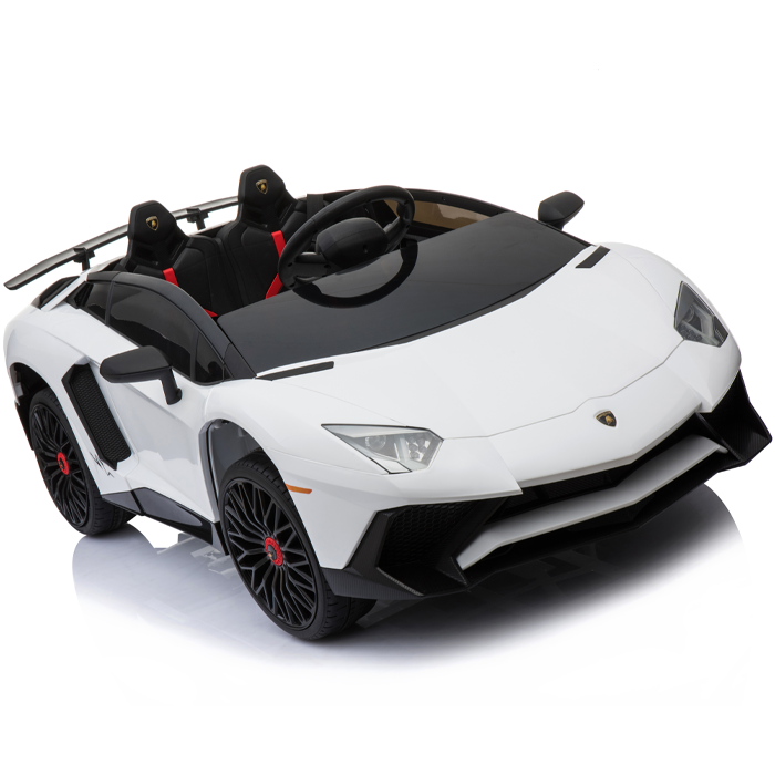 Kids Ride On Lamborghini Aventador Opening Doors White - Image 5