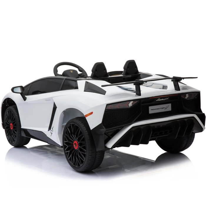 Kids Ride On Lamborghini Aventador Opening Doors White - Image 8