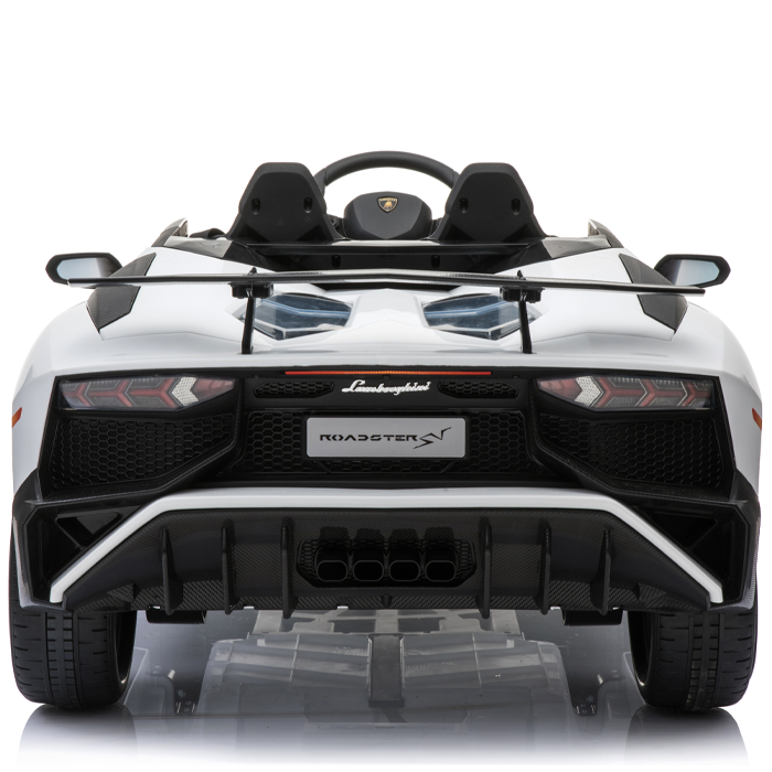 Kids Ride On Lamborghini Aventador Opening Doors White - Image 12