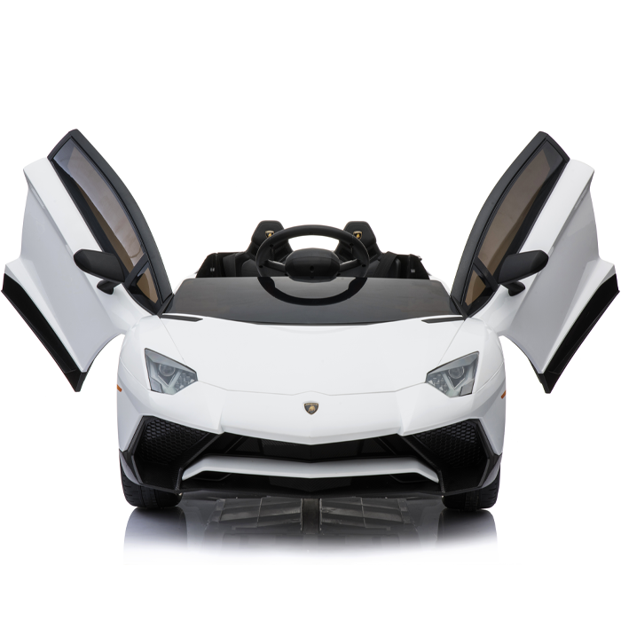 Kids Ride On Lamborghini Aventador Opening Doors White - Image 11