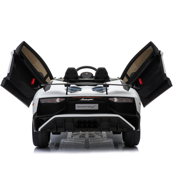 Kids Ride On Lamborghini Aventador Opening Doors White - Image 13