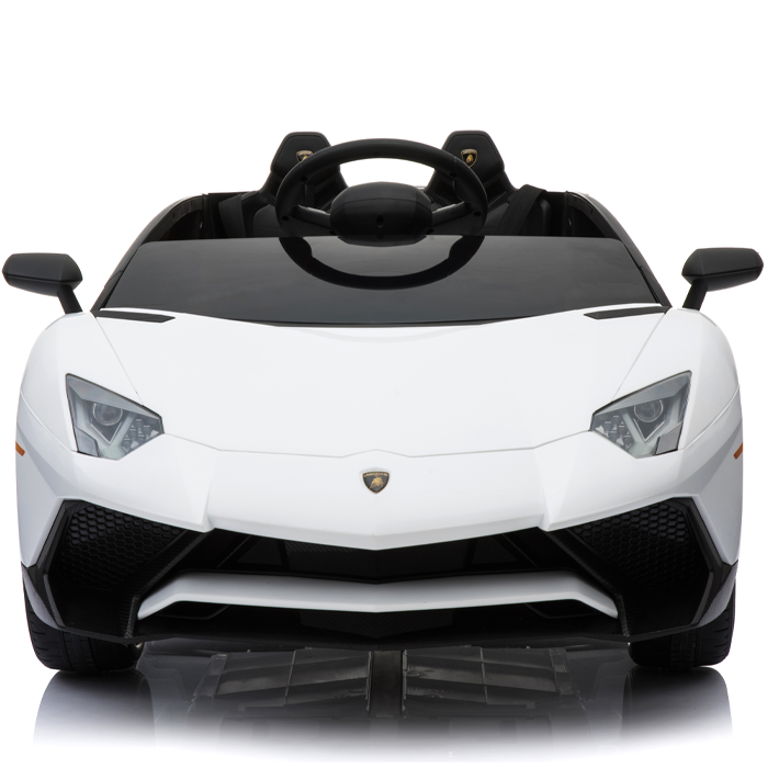 Kids Ride On Lamborghini Aventador Opening Doors White - Image 10