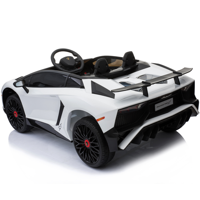 Kids Ride On Lamborghini Aventador Opening Doors White - Image 7