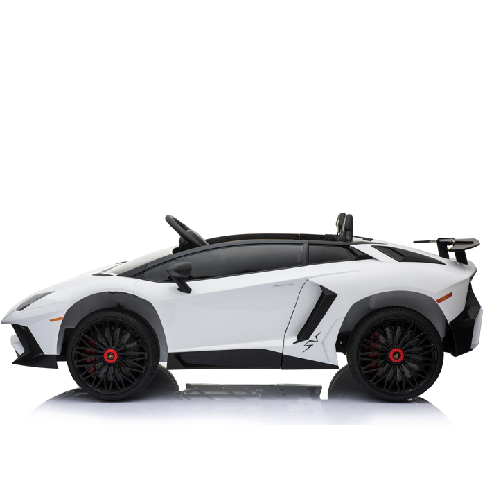 Kids Ride On Lamborghini Aventador Opening Doors White - Image 14