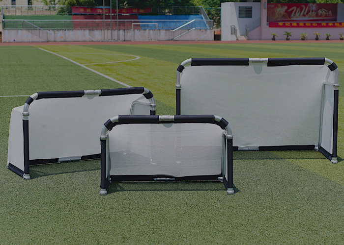 Hillman 4ft x 2.5ft Aluminium Folding Football Goal -2 Pack