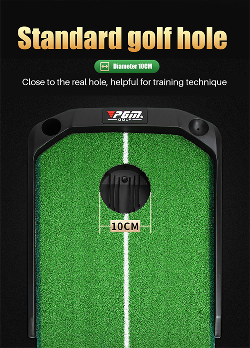 Hillman PGM 3m Golf Putting Trainer Artificial Turf with Electronic Ball Return
