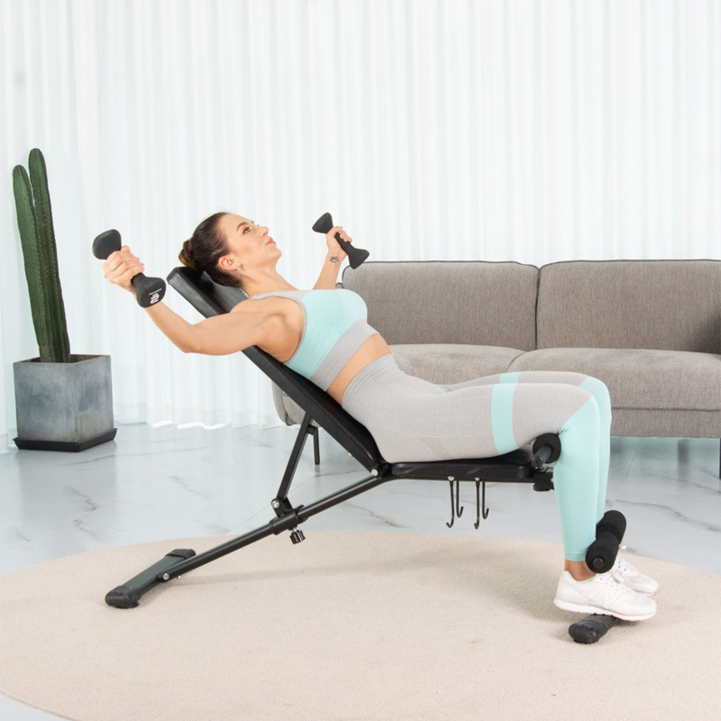 BodyTrain Adjustable Squat & Bench Press Rack with Foldable Adjustable Weight Bench Package