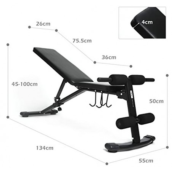BodyTrain BodyTrain Professional Power Rack with Cable System & Foldable Adjustable Weight Bench Package