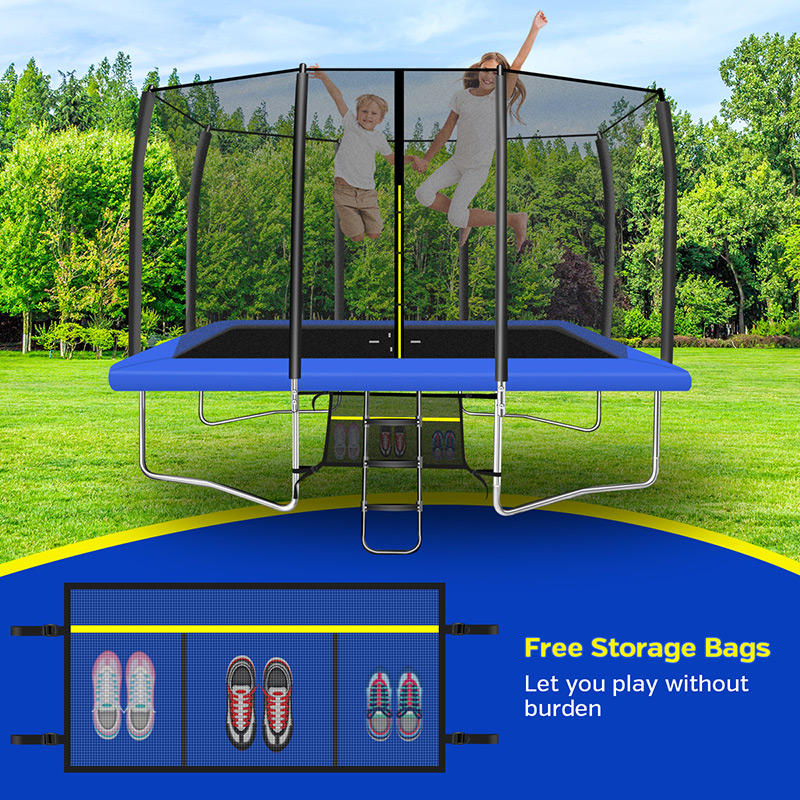 7x10ft Rectangular Trampoline with Safety Enclosure