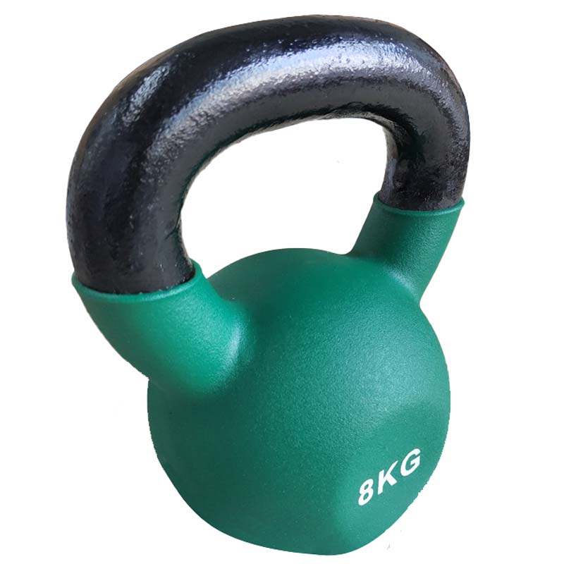 IronMan 4-24kg Kettlebell Set & Three-Tier Kettlebell Storage Rack | Eight Neoprene Coated Kettlebells