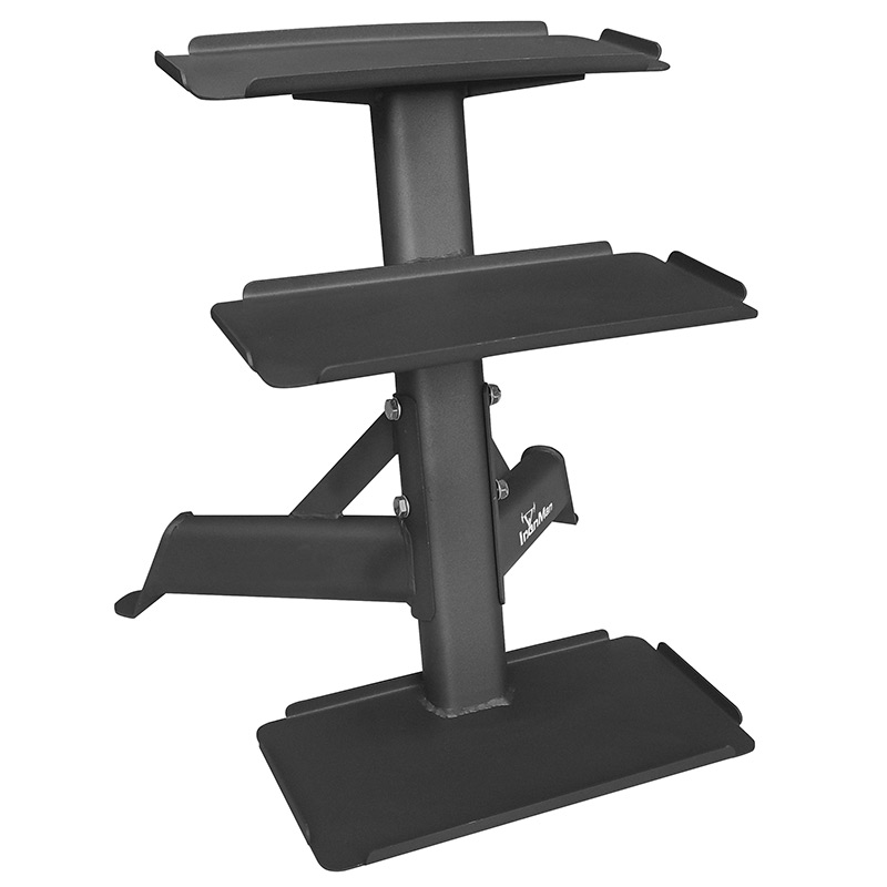 IronMan 4-24kg Kettlebell Set & Three-Tier Kettlebell Storage Rack | Eight Neoprene Coated Kettlebells