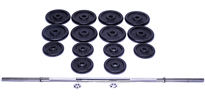 BodyTrain Elite Weight Bench & 60kg Standard Three-Piece Barbell Set