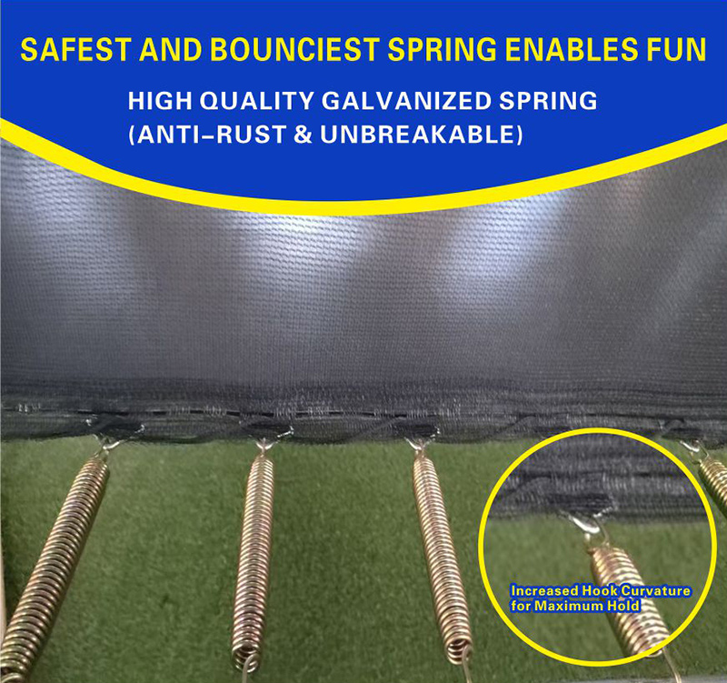 9x14ft Rectangular Trampoline with Safety Enclosure Grey - Free Ladder Shoe Tidy Anchor Kit Basketball