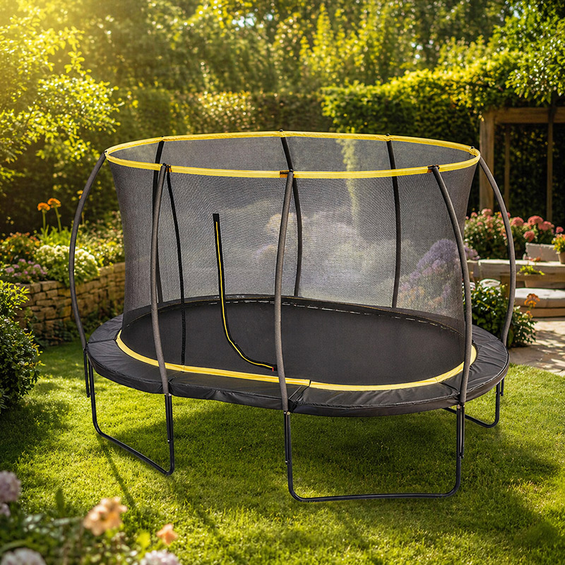 Big Foot Orbit 9x13ft Oval Trampoline With Safety Enclosure Free Ladder Cover & Anchor Kit - Image 5