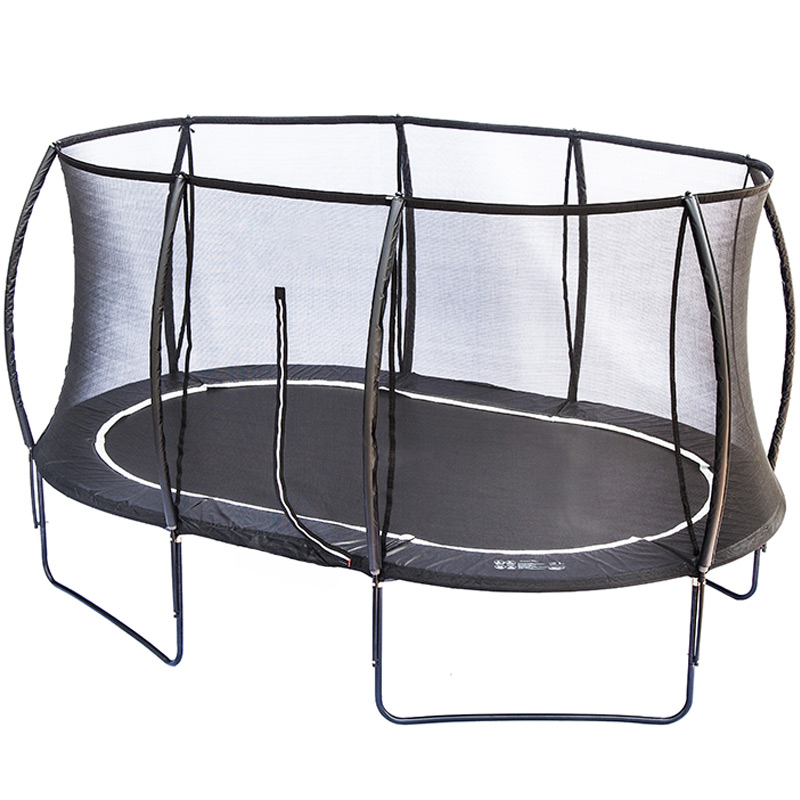 7x10ft Oval Trampoline With Safety Enclosure