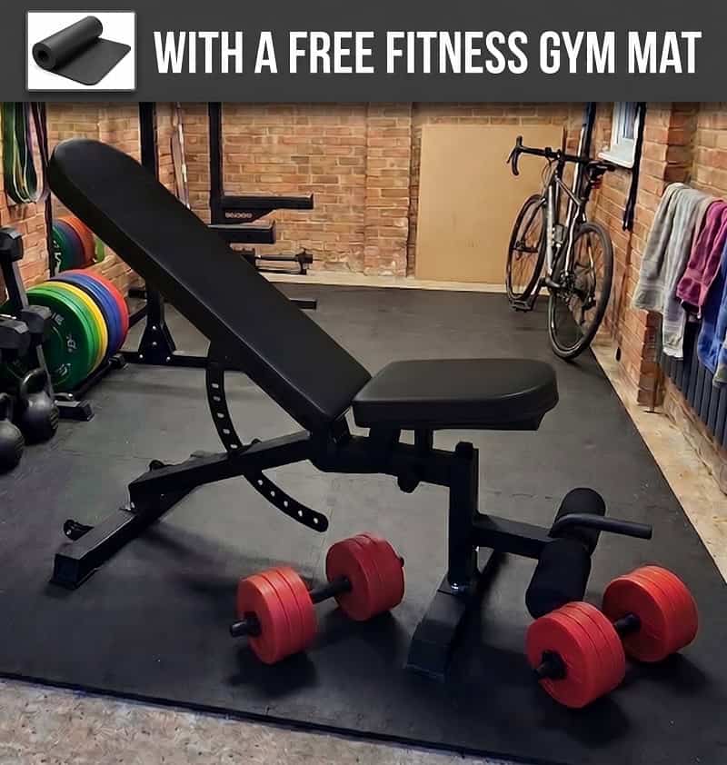 Image of Ironman Professional Weight Training Bench & 32kg Dumbbell Set