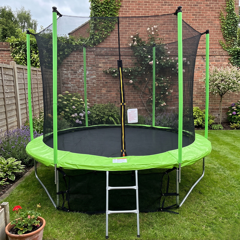 10ft Trampoline + Safety Enclosure Free Ladder & Shoe Tidy