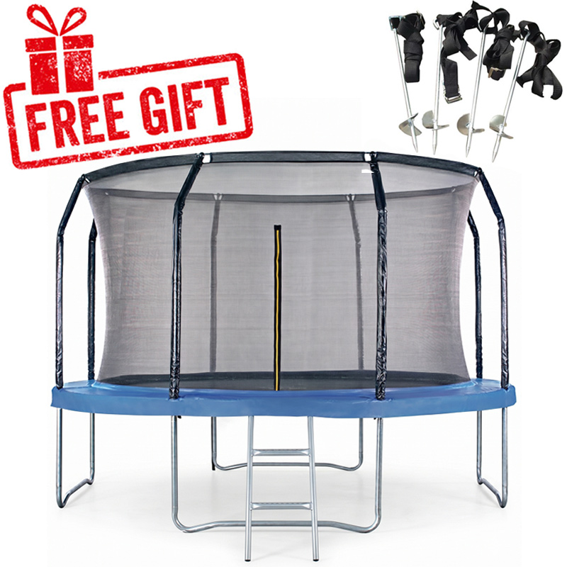 12ft Trampoline with Safety Enclosure - Free Ladder & Anchor Kit