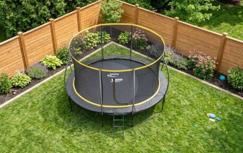 Big Foot Orbit 9x13ft Oval Trampoline With Safety Enclosure Free Ladder Cover & Anchor Kit - Image 11