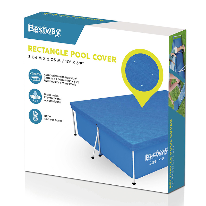 Bestway 9ft 10" x 6ft 7" (3.00m x 2.01m) Rectangle Pool Cover