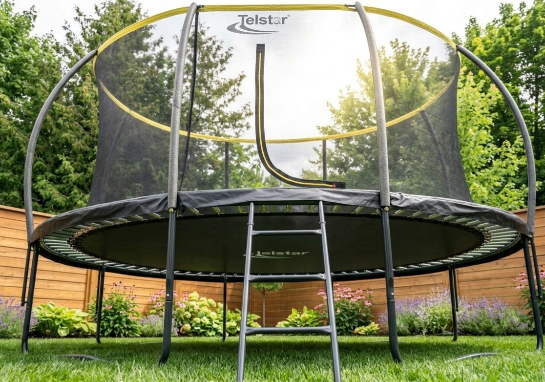 Big Foot Orbit 7x10ft Oval Trampoline With Safety Enclosure Free Ladder Cover & Anchor Kit - Image 11