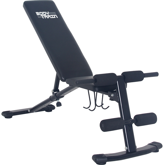 BodyTrain Foldable Adjustable Weight Bench & 32kg Dumbbell Set