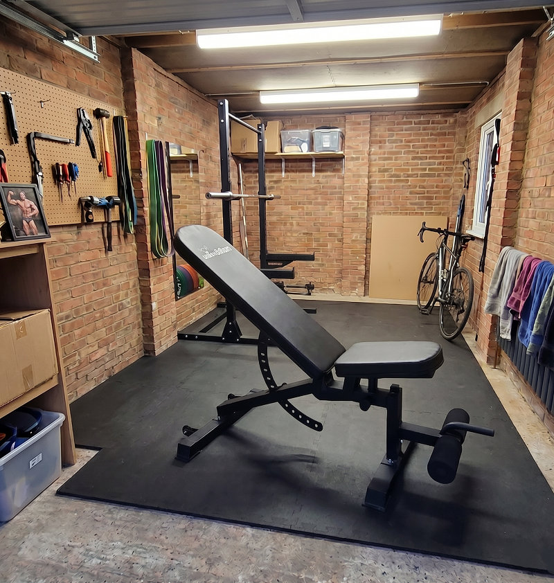 Ironman Professional Weight Training Bench & 24kg Adjustable Dumbbell Pair Set