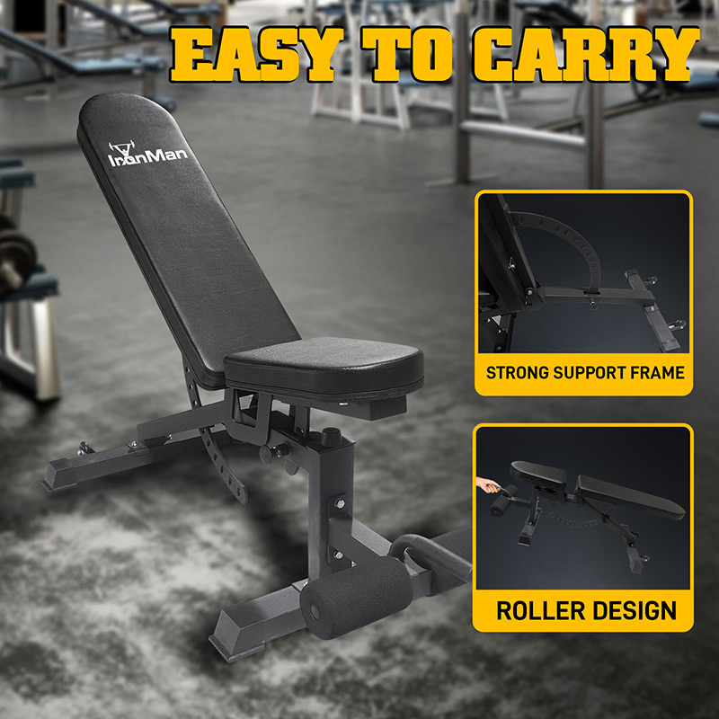 Ironman Professional Weight Training Bench & 32kg Dumbbell Set