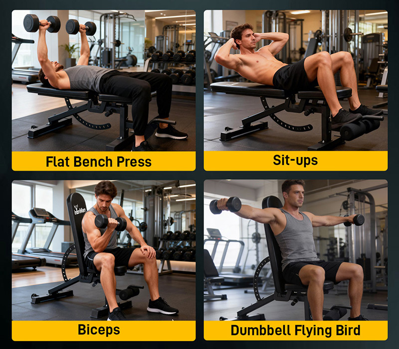 Ironman Professional Weight Training Bench & 32kg Dumbbell Set