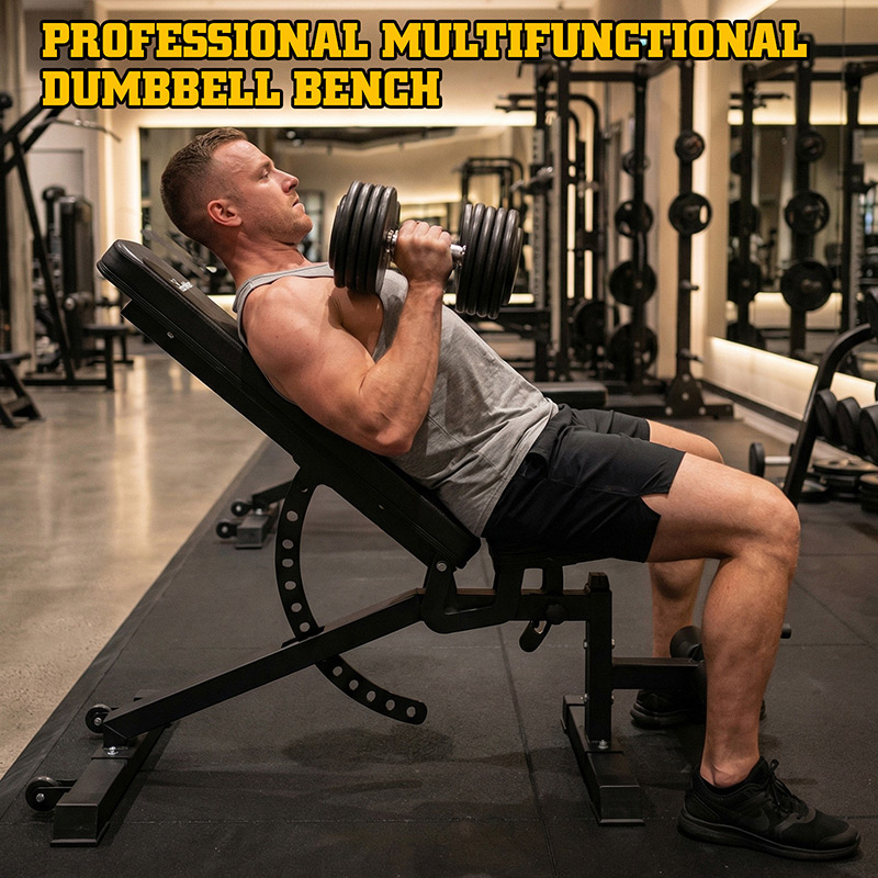 Ironman Professional Weight Training Bench & 24kg Adjustable Dumbbell Pair Set