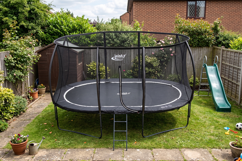 Big Foot Vortex 7x10ft Oval Trampoline With Safety Enclosure Free Ladder Cover & Anchor Kit