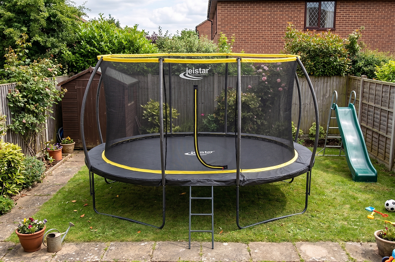 Big Foot Orbit 7x10ft Oval Trampoline With Safety Enclosure Free Ladder Cover & Anchor Kit