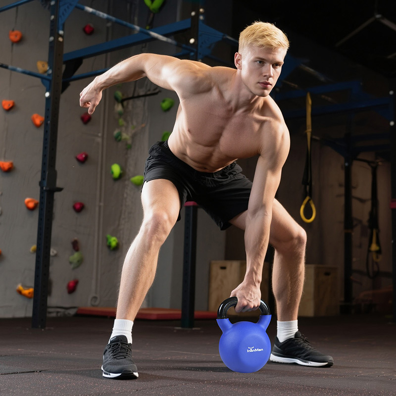 Ironman 26kg Cast Iron Coated Kettlebell