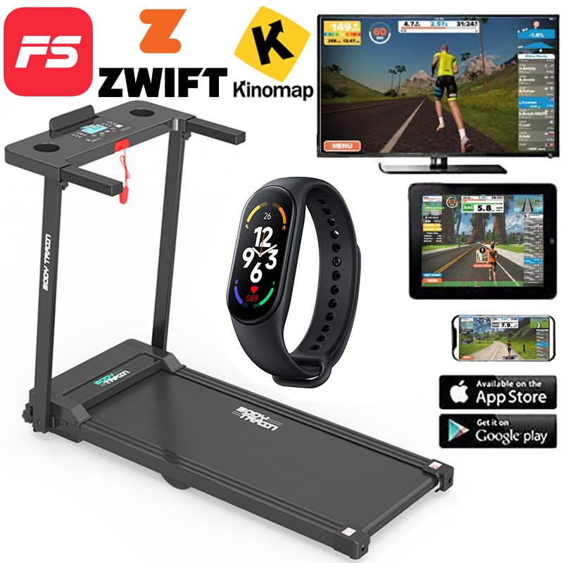 Image of BodyTrain P80G Motorised Folding Bluetooth Treadmill