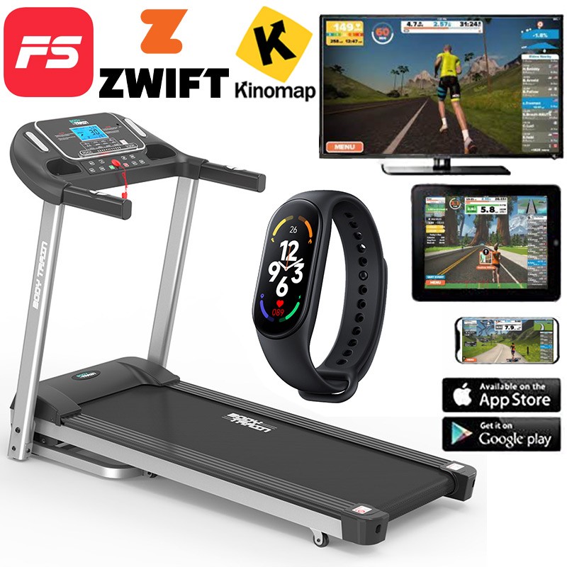 Image of BodyTrain S8 Motorised Folding Bluetooth Treadmill