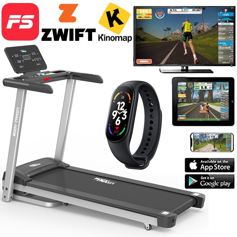Image of BodyTrain S9C Motorised Folding Bluetooth Treadmill