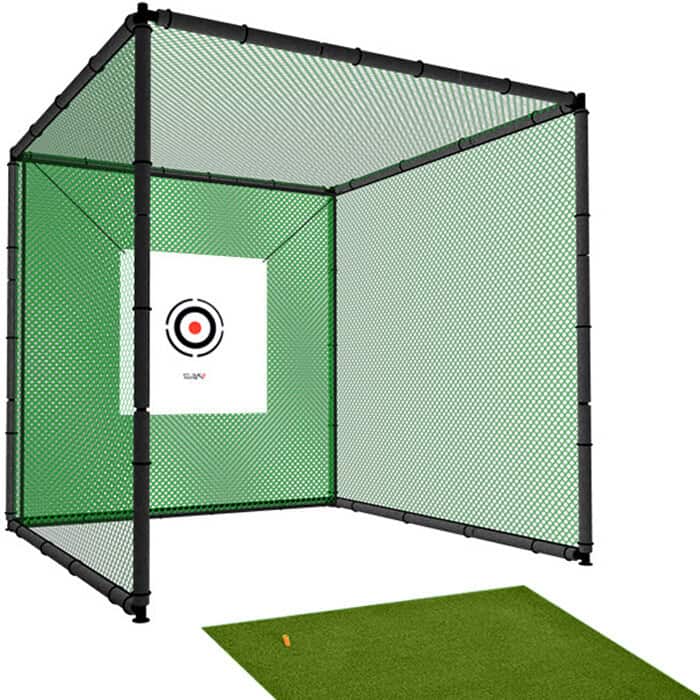 Image of Hillman PGM 3m Heavy Duty Golf Practice Cage and Large Deluxe Practice Mat Packa