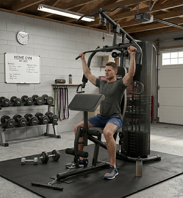 Image of BodyTrain ES-422 Single Station Home Multi Gym 65kg Weight Stack